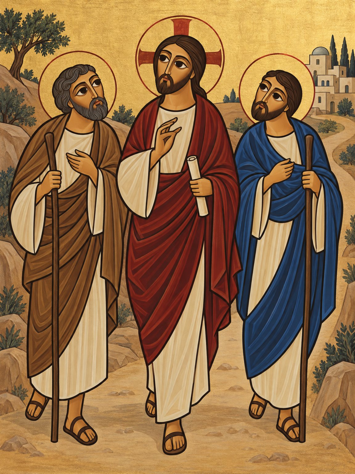 Christus geht mit den Jüngern nach Emmaus (Lk 24:13⁠–⁠35)