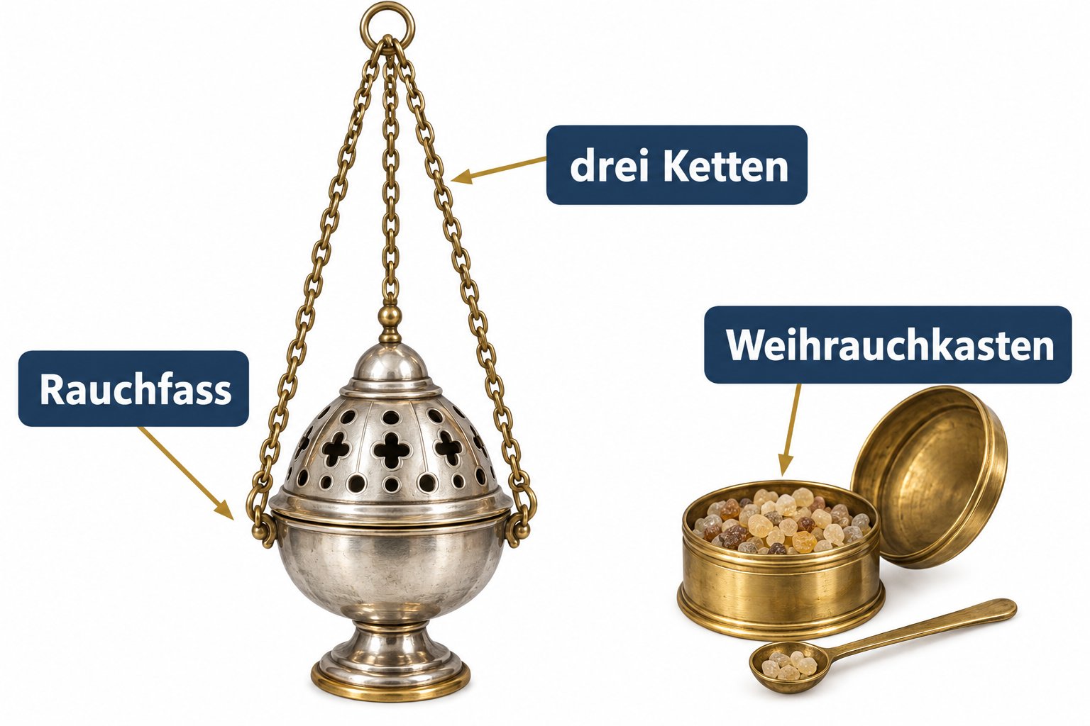 Weihrauchgefäß und Weihrauchbehälter