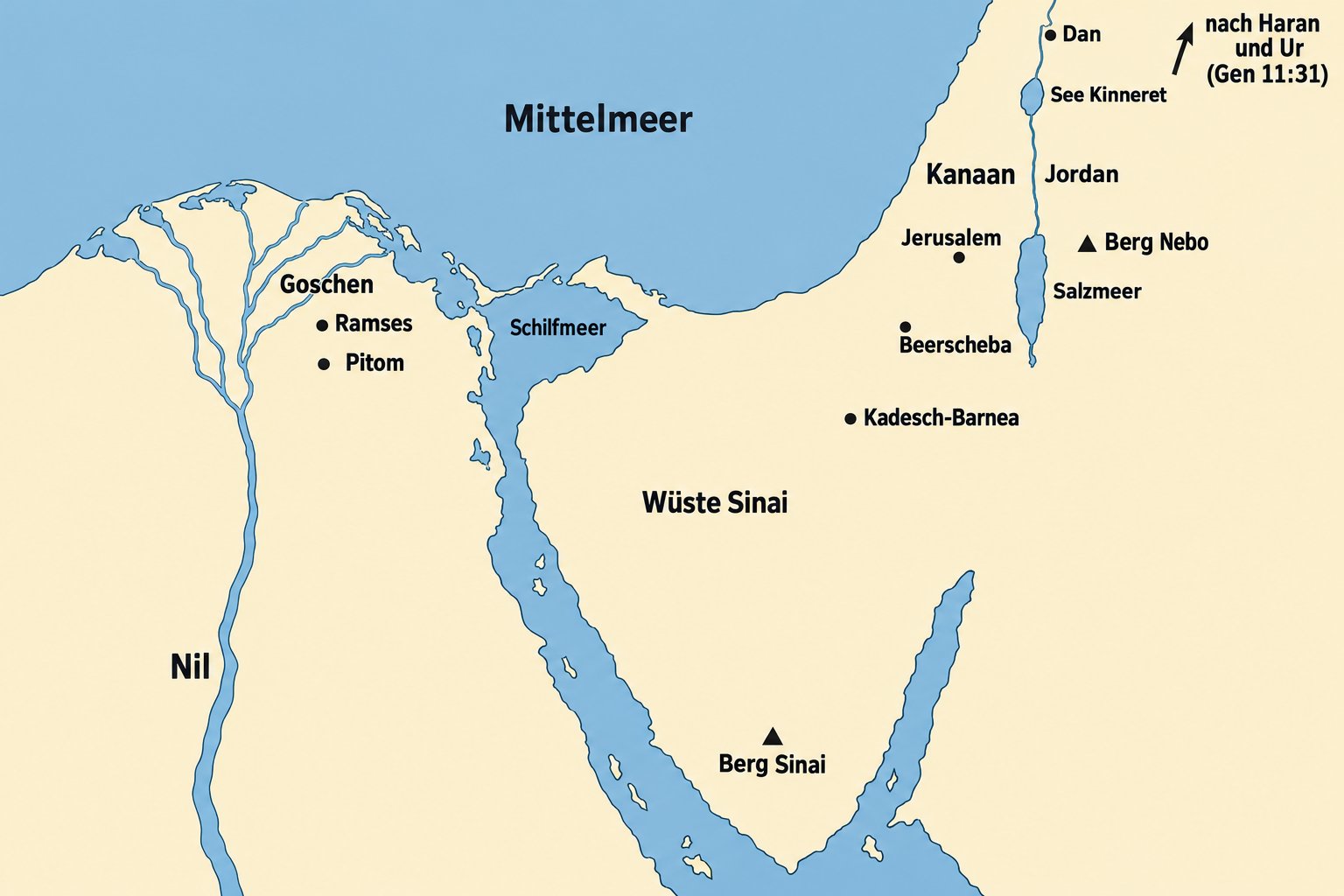 Die Länder des Alten Testaments: Ägypten, Sinai und Kanaan