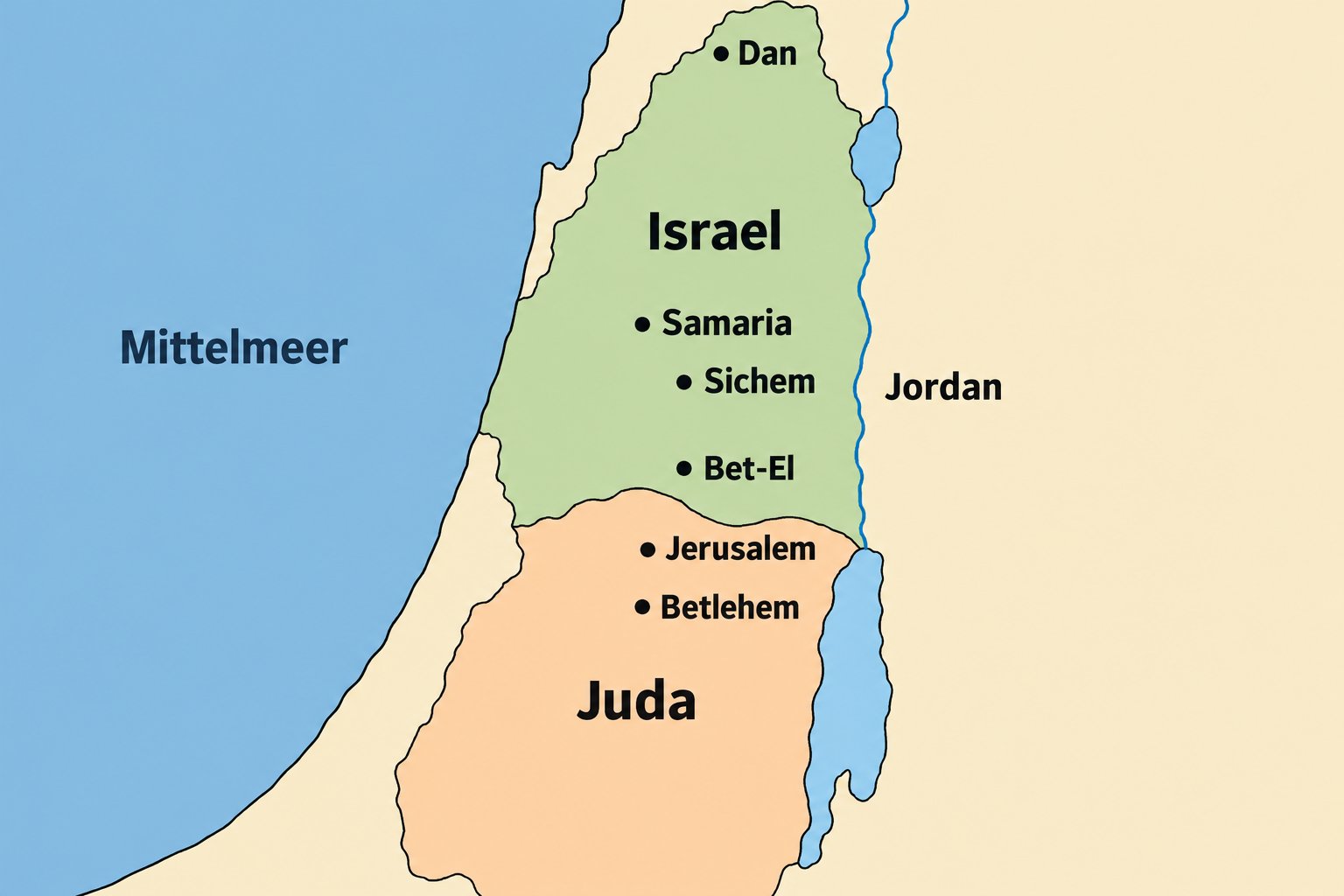 Das geteilte Reich: Israel im Norden, Juda im Süden