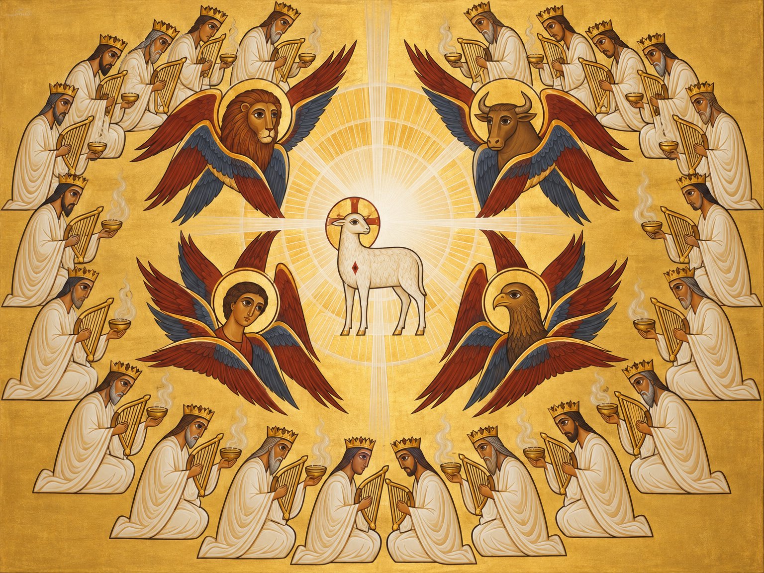 Die himmlische Liturgie: Der Thron und das Lamm (Offb 4⁠–⁠5)