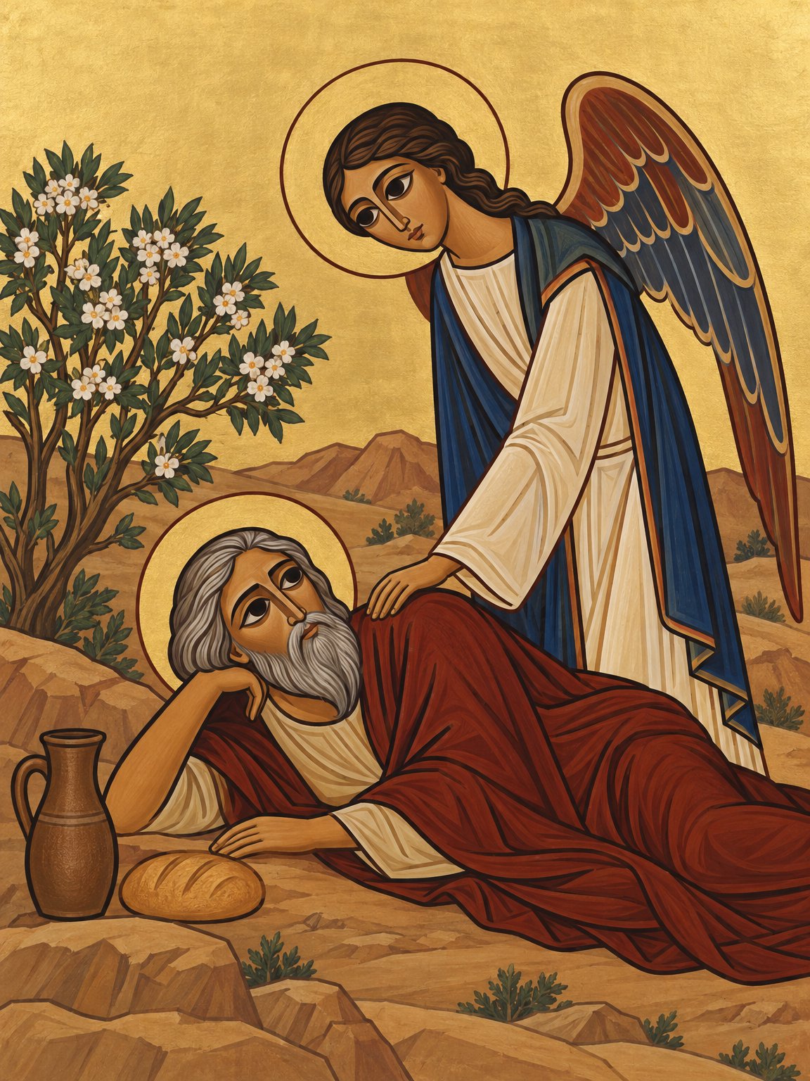 Der Engel stärkt den Propheten Elija (1. Kön 19:5⁠–⁠7)