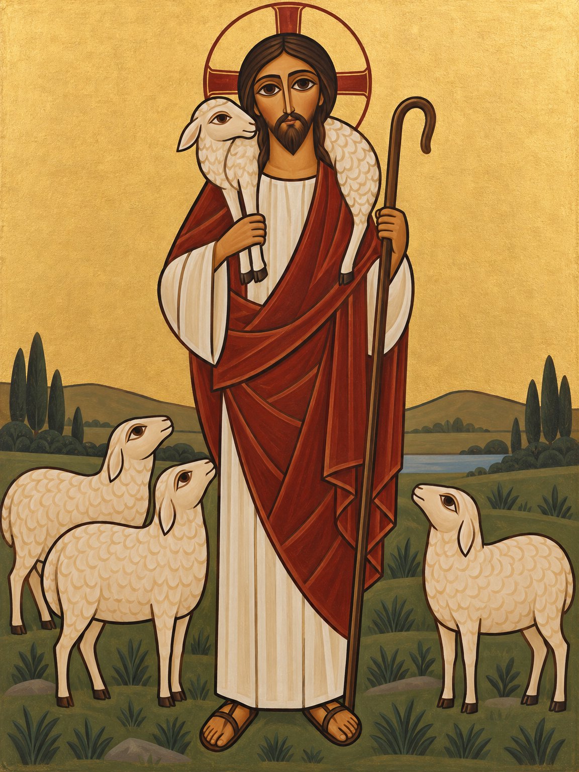 Der gute Hirt (Joh 10:11; Lk 15:4⁠–⁠6)