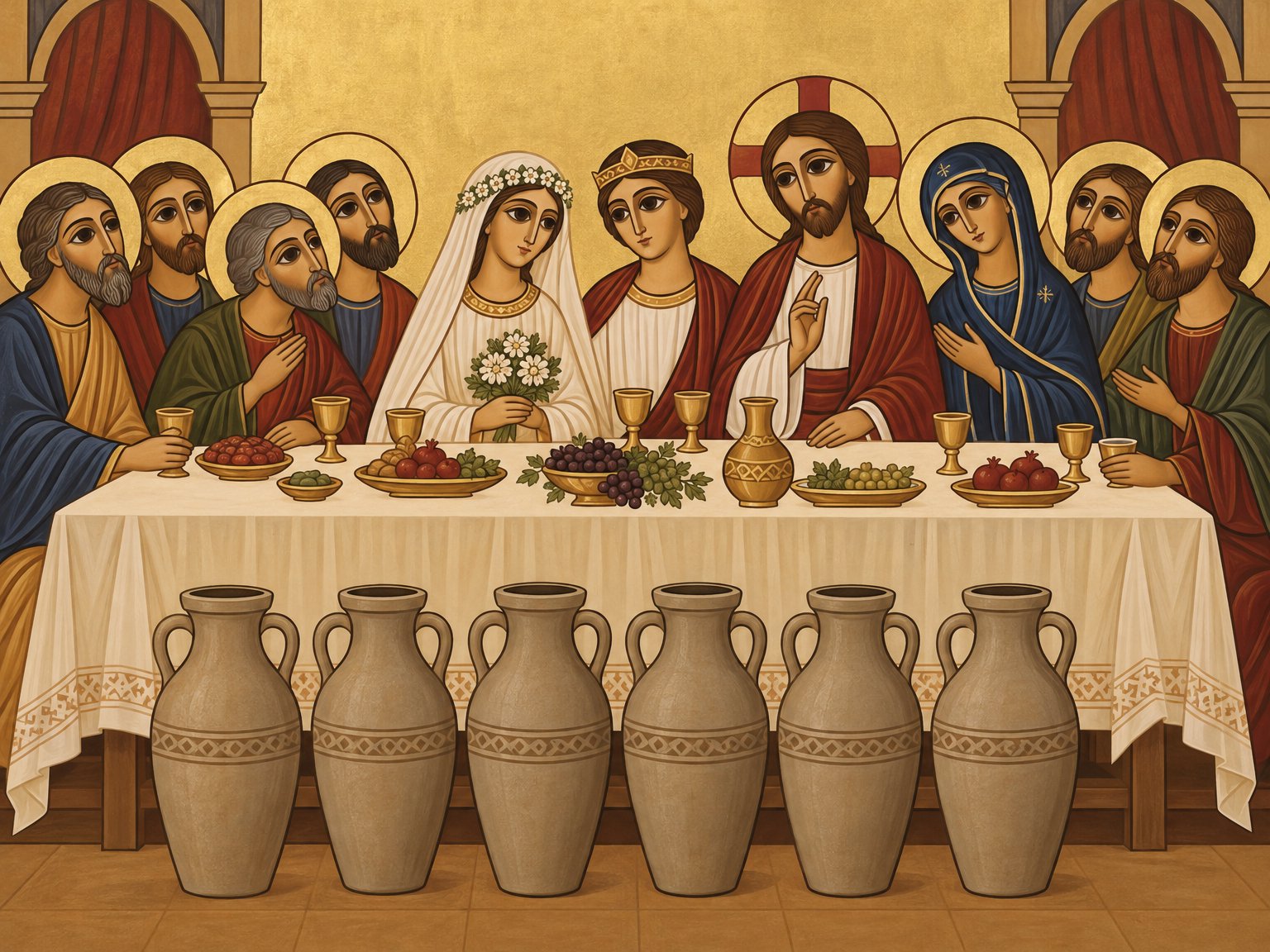 Christus ehrt die Hochzeit zu Kana (Joh 2:1⁠–⁠11)