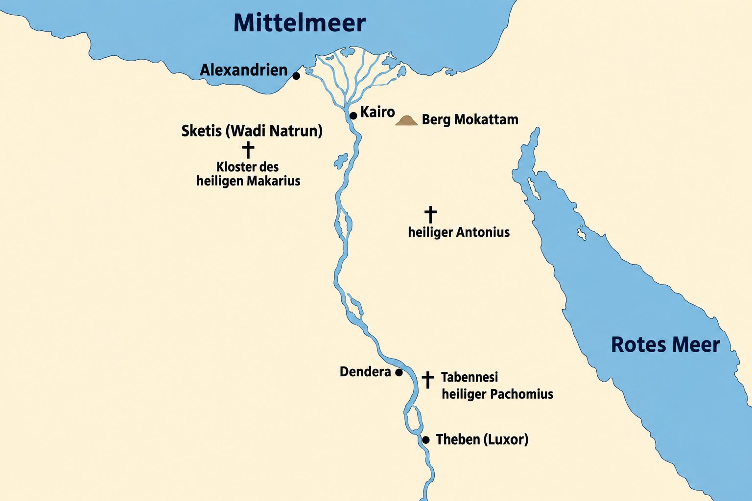 Ägypten: Orte aus der Geschichte der koptischen Kirche